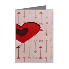 Valentine Day Heart Love Logo Mini Greeting Card by artworkshop