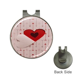 Valentine Day Heart Love Logo Hat Clips With Golf Markers by artworkshop