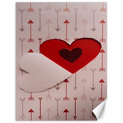 Valentine Day Heart Love Logo Canvas 12  X 16  by artworkshop