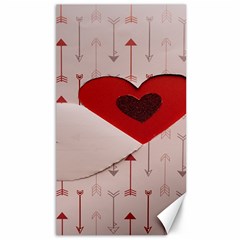 Valentine Day Heart Love Logo Canvas 40  X 72  by artworkshop