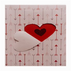 Valentine Day Heart Love Logo Medium Glasses Cloth by artworkshop