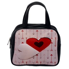 Valentine Day Heart Love Logo Classic Handbag (one Side) by artworkshop