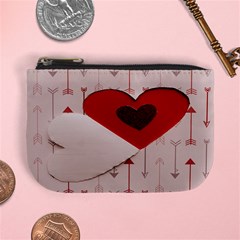 Valentine Day Heart Love Logo Mini Coin Purse by artworkshop