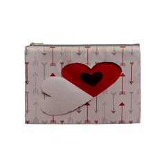 Valentine Day Heart Love Logo Cosmetic Bag (medium) by artworkshop