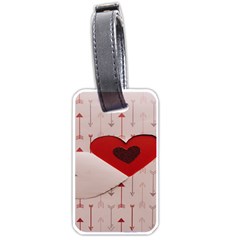 Valentine Day Heart Love Logo Luggage Tag (one Side) by artworkshop