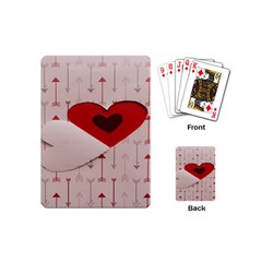 Valentine Day Heart Love Logo Playing Cards Single Design (mini) by artworkshop