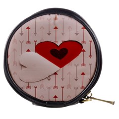 Valentine Day Heart Love Logo Mini Makeup Bag by artworkshop