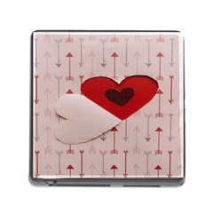 Valentine Day Heart Love Logo Memory Card Reader (square 5 Slot) by artworkshop