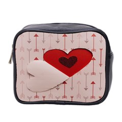 Valentine Day Heart Love Logo Mini Toiletries Bag (two Sides) by artworkshop