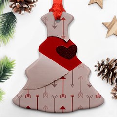 Valentine Day Heart Love Logo Ornament (christmas Tree)  by artworkshop