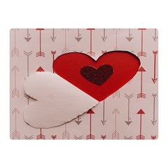 Valentine Day Heart Love Logo Premium Plush Fleece Blanket (mini) by artworkshop