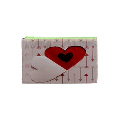 Valentine Day Heart Love Logo Cosmetic Bag (xs) by artworkshop