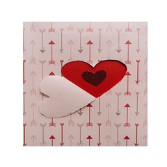 Valentine Day Heart Love Logo Square Satin Scarf (30  X 30 ) by artworkshop