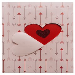 Valentine Day Heart Love Logo Wooden Puzzle Square by artworkshop