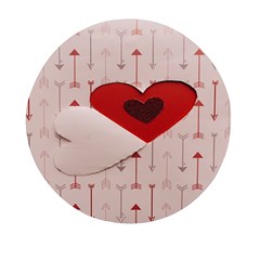 Valentine Day Heart Love Logo Mini Round Pill Box (pack Of 3) by artworkshop