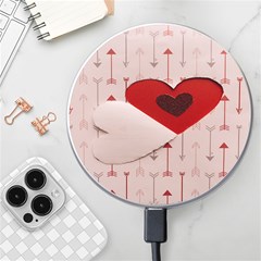 Valentine Day Heart Love Logo Wireless Charger by artworkshop