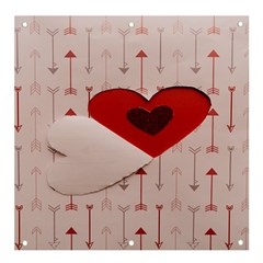 Valentine Day Heart Love Logo Banner And Sign 4  X 4  by artworkshop