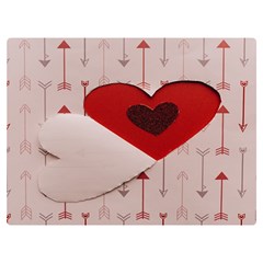 Valentine Day Heart Love Logo One Side Premium Plush Fleece Blanket (extra Small)