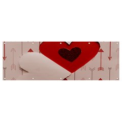 Valentine Day Heart Love Logo Banner And Sign 12  X 4  by artworkshop