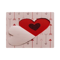 Valentine Day Heart Love Logo One Side Premium Plush Fleece Blanket (mini) by artworkshop