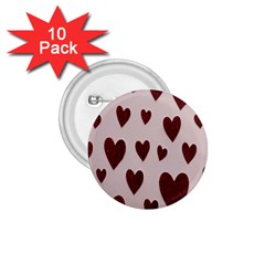 Valentine Day Heart Love Pattern 1 75  Buttons (10 Pack) by artworkshop