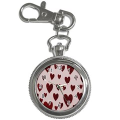 Valentine Day Heart Love Pattern Key Chain Watches by artworkshop