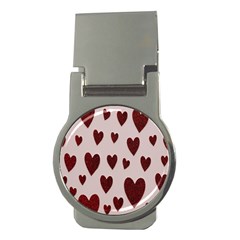 Valentine Day Heart Love Pattern Money Clips (round) 