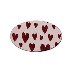 Valentine Day Heart Love Pattern Sticker Oval (10 Pack) by artworkshop