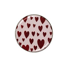 Valentine Day Heart Love Pattern Hat Clip Ball Marker (4 Pack) by artworkshop