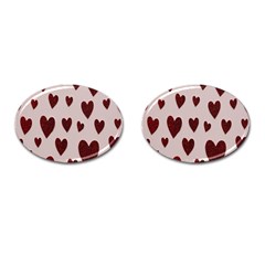 Valentine Day Heart Love Pattern Cufflinks (oval)