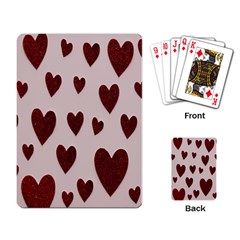 Valentine Day Heart Love Pattern Playing Cards Single Design (rectangle)