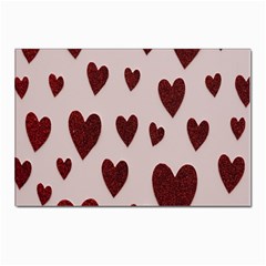 Valentine Day Heart Love Pattern Postcard 4 x 6  (pkg Of 10) by artworkshop