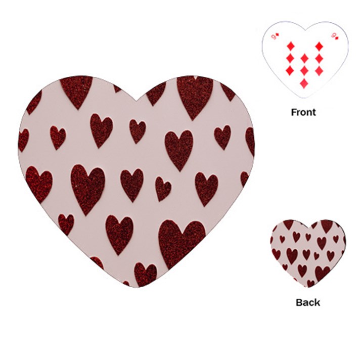 Valentine Day Heart Love Pattern Playing Cards Single Design (Heart)