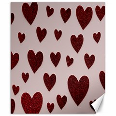 Valentine Day Heart Love Pattern Canvas 20  X 24  by artworkshop