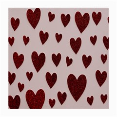 Valentine Day Heart Love Pattern Medium Glasses Cloth (2 Sides) by artworkshop