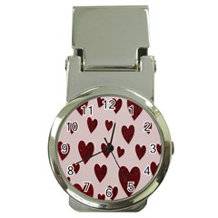 Valentine Day Heart Love Pattern Money Clip Watches by artworkshop