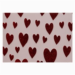 Valentine Day Heart Love Pattern Large Glasses Cloth by artworkshop