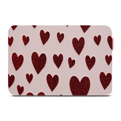 Valentine Day Heart Love Pattern Plate Mats by artworkshop