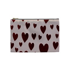 Valentine Day Heart Love Pattern Cosmetic Bag (medium) by artworkshop