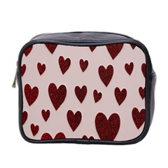 Valentine Day Heart Love Pattern Mini Toiletries Bag (two Sides) by artworkshop