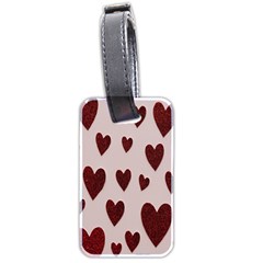 Valentine Day Heart Love Pattern Luggage Tag (two Sides) by artworkshop