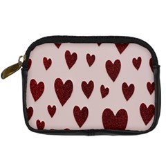 Valentine Day Heart Love Pattern Digital Camera Leather Case by artworkshop