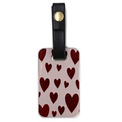 Valentine Day Heart Love Pattern Luggage Tag (one Side) by artworkshop