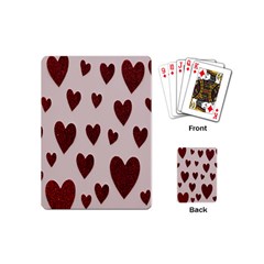 Valentine Day Heart Love Pattern Playing Cards Single Design (mini) by artworkshop