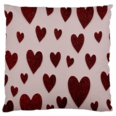 Valentine Day Heart Love Pattern Large Cushion Case (one Side) by artworkshop