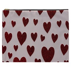 Valentine Day Heart Love Pattern Cosmetic Bag (xxxl) by artworkshop