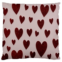 Valentine Day Heart Love Pattern Standard Premium Plush Fleece Cushion Case (one Side) by artworkshop