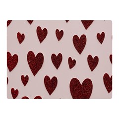 Valentine Day Heart Love Pattern Premium Plush Fleece Blanket (mini) by artworkshop