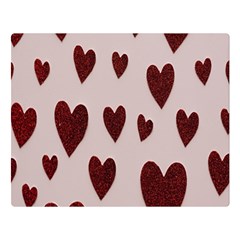 Valentine Day Heart Love Pattern Premium Plush Fleece Blanket (large) by artworkshop