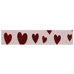 Valentine Day Heart Love Pattern Small Premium Plush Fleece Scarf by artworkshop